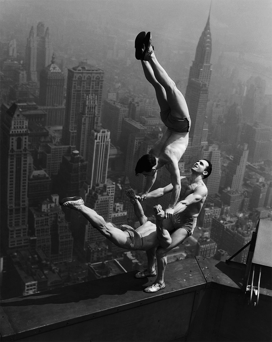 Acrobats Defying Gravity Above New York City