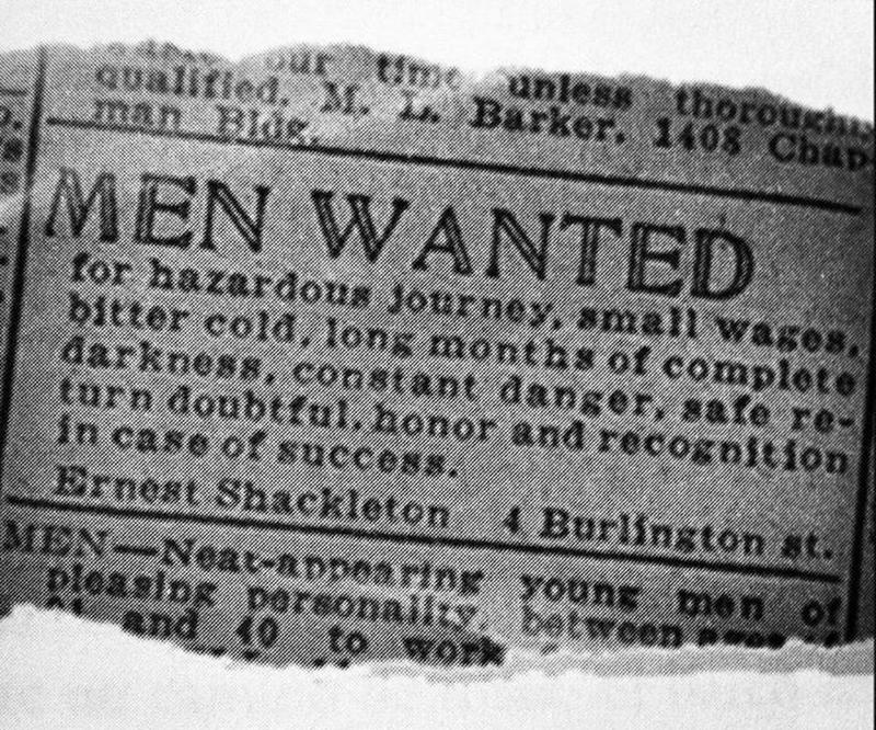 Shackleton's Call for Adventure