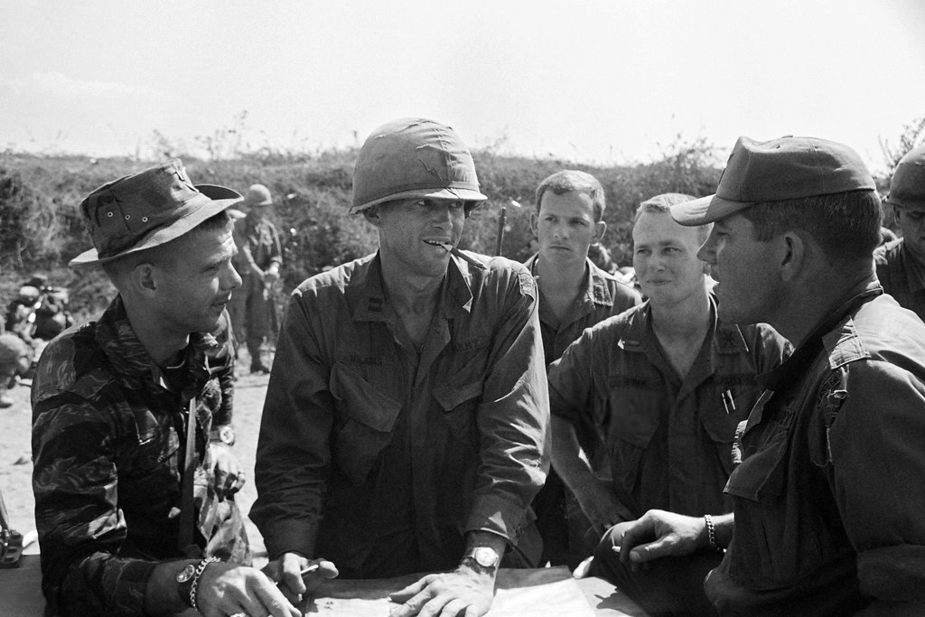 US Soldiers Making Plans During the Tet Offensive