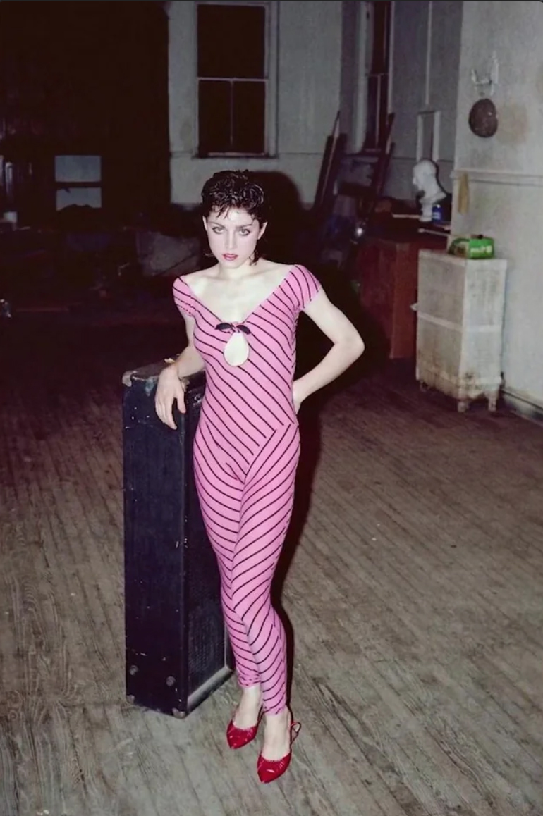 A brunette Madonna striking a pose back in 1977