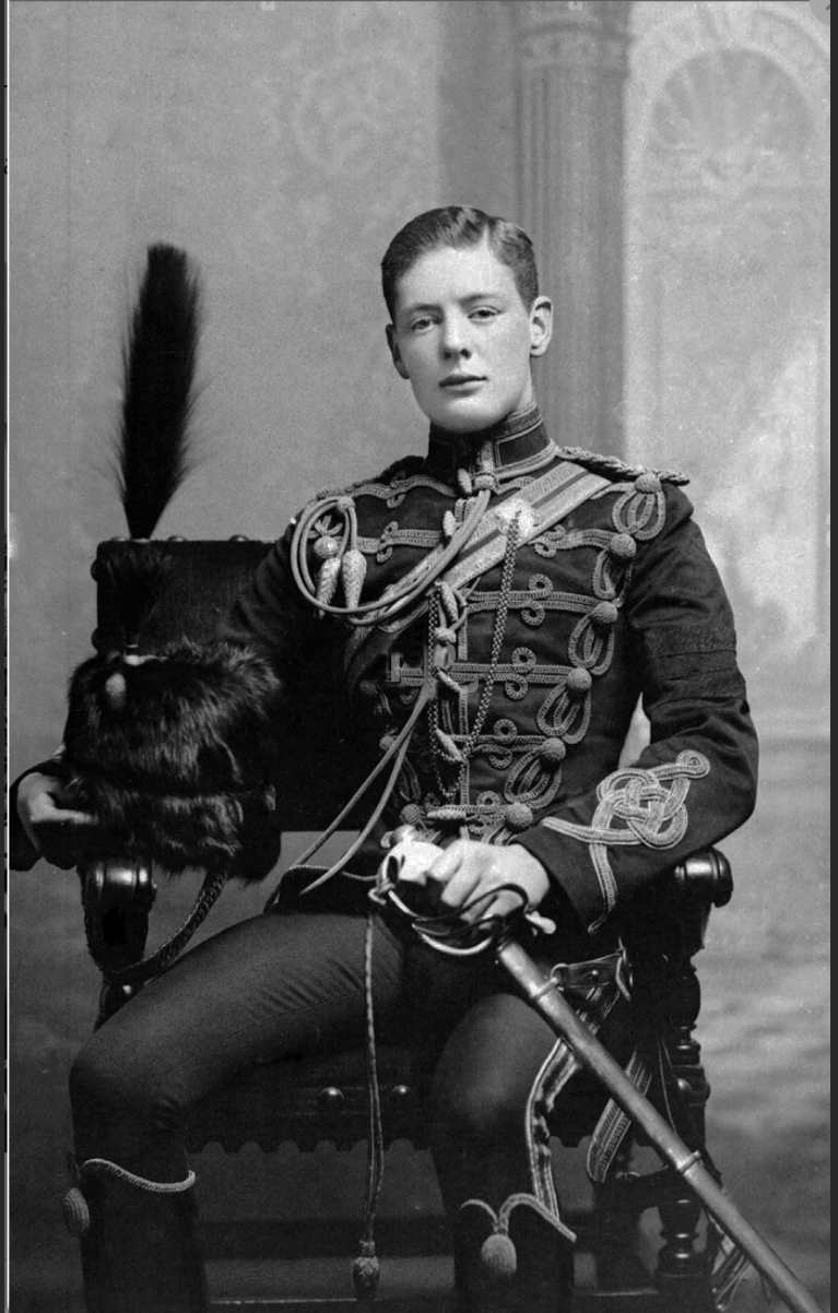 A dashing 21 year-old Winston Churchill in 1895