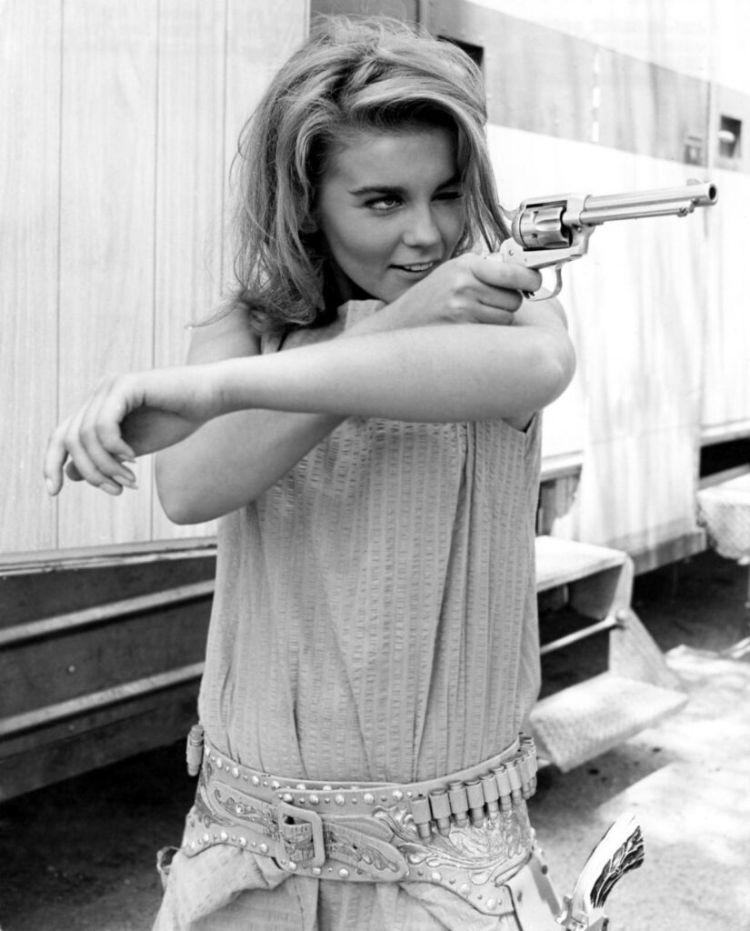 Ann-Margret shooting behind the scenes in Viva Las Vegas, 1964