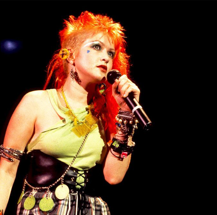 Cyndi Lauper on stage, 1984