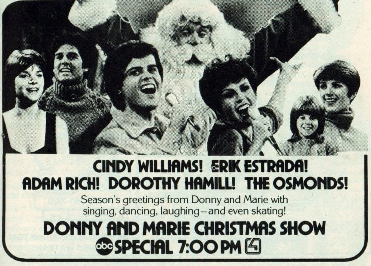 Watching Christmas Specials on TV